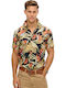 Hawaiian Print Къс ръкав Риза Dark Blue