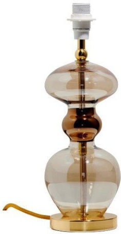 Bază lampă de masă 1xE14 sticlă suflată metal auriu 32cm Futura Ebb&flow Ba101422 maro