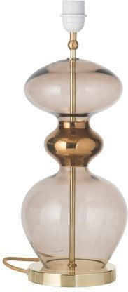 Table Lamp Base 1xE27 Blown Glass Gold Metal 46cm Futura Ebb&flow Ba101018 Brown