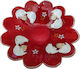 Handmade Glass Plate Flower Chicks Red 23cm ''kallisti''