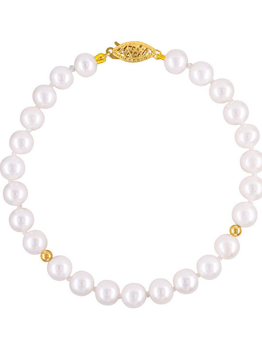 Brățară Clasp de Aur K14 Perle Albe B126182