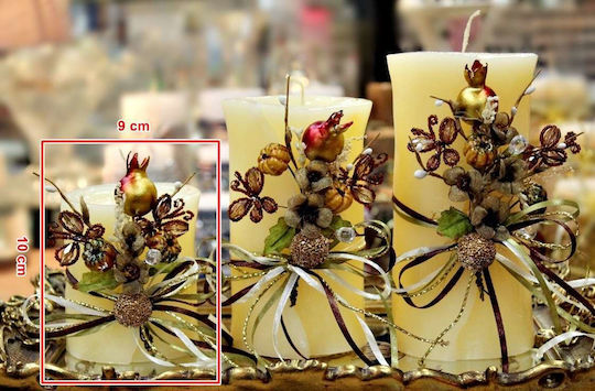 Gerakis Χριστоулгенски свещи и свещници Свещ Розов 10x9см.
