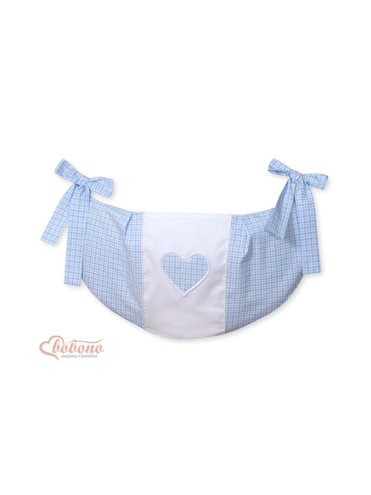 Toy Bag Heart Checkered Blue