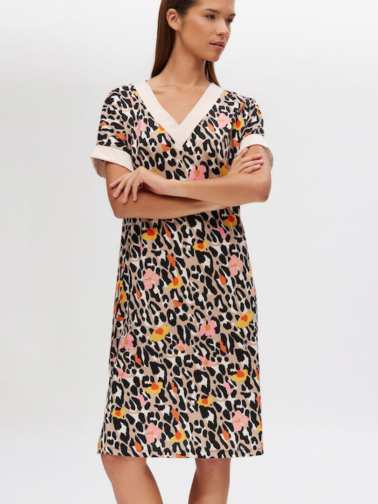 Minerva Summer Women's Nightdress Mocha-black