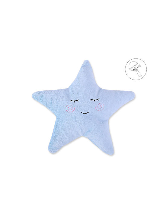 Little Star Minky Cuddle Pillow Rattle Blue