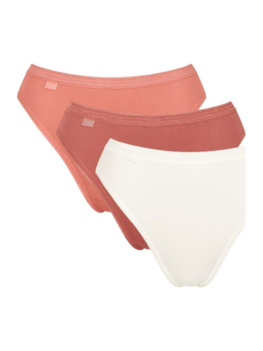 Sloggi Basic+ Tai Βαμβακερά Femei Slip 3Pack Sa...
