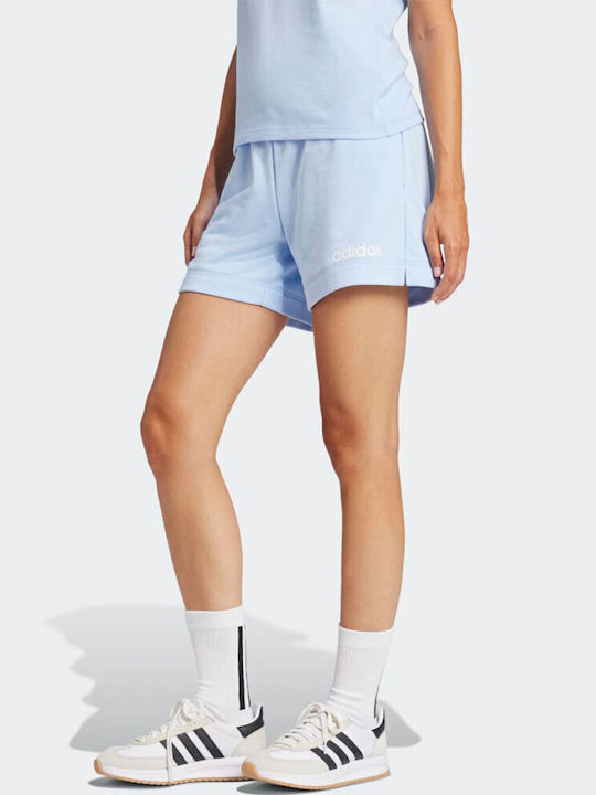 adidas Essentials Linear French Γυναικείο Πετσετέ Αθλητικό Σορτς Γαλάζιο