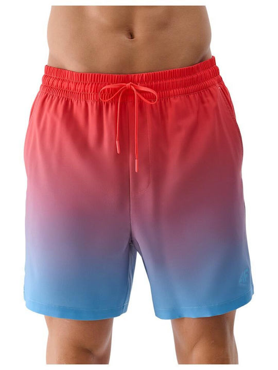 4F Men's Swimwear Shorts Red with Patterns
