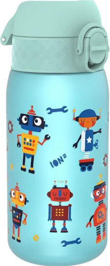 Ion8 Kinderflasche Kunststoff mit Strohhalm Hellblau 350ml