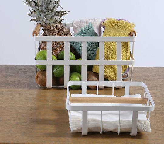 Nef-Nef Homeware Държач за салфетки Метална Бяла 20x20x8см