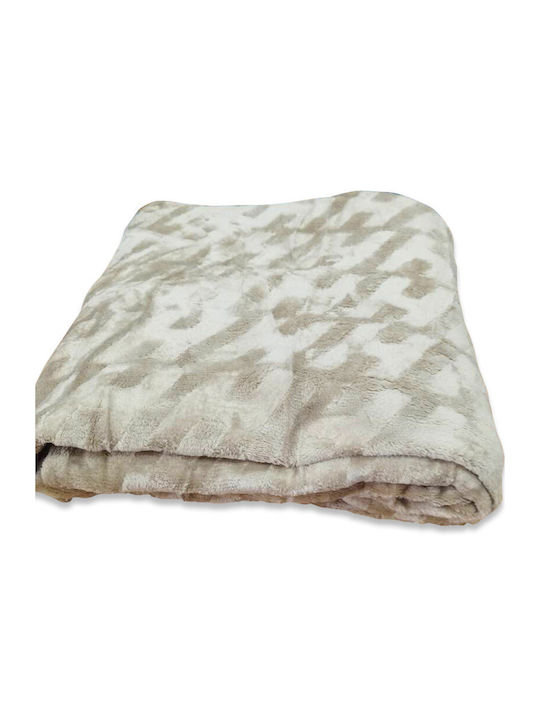 Soft Κουβέρτα Fleece Μονή 160x220εκ. Μπεζ