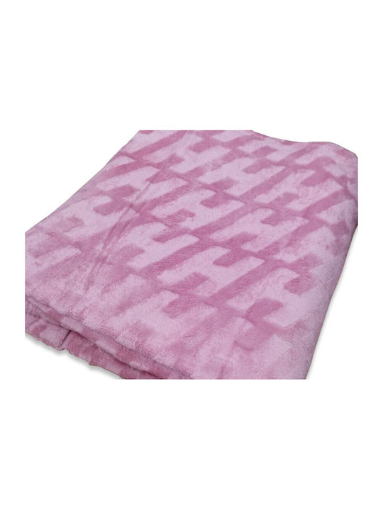 Soft Κουβέρτα Fleece Μονή 160x220εκ. Ροζ