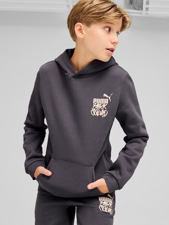 PUMA Детски Суичър с Качулка и Джобове Fl B