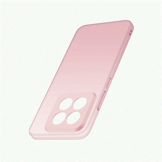 Umschlag Rückseite Silikon Rosa (Poco F6 Pro)