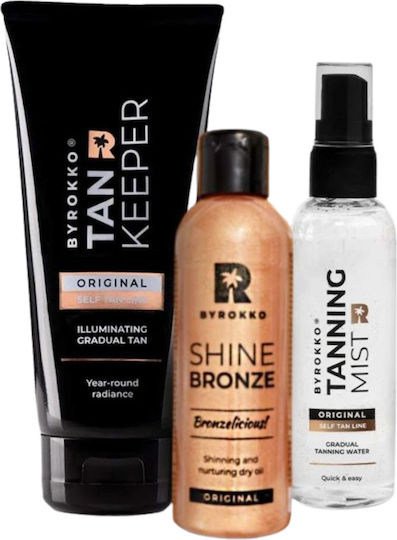 Byrokko Glammed Up Комплект Tan Keeper + Tanning Mist + Shine Bronze