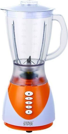 Winning Star Μπλέντερ με Πλαστική Κανάτα 1.5 lt 300W Πορτοκαλί 46-5595
