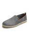 Leder Herren Espadrilles in Gray Farbe