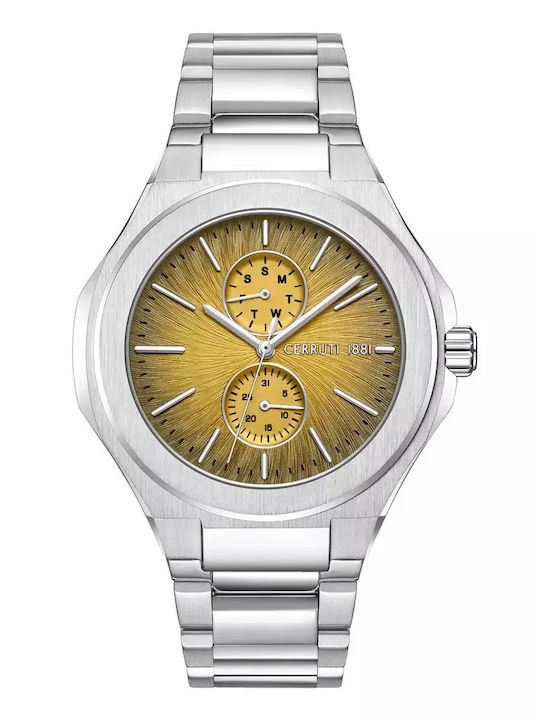 Cerruti Lucardo Herrenuhr Batterie mit Silber M...
