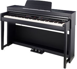 Thomann Ηλεκτρικό Όρθιο Πιάνο DP-51 BP με 88 Βαρυκεντρισμένα Πλήκτρα Ενσωματωμένα Ηχεία και Σύνδεση με Ακουστικά και Υπολογιστή Matte Black