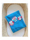 Bobono Decke Wickeltücher für Kinderzimmer Vlies Türkis 75x90cm