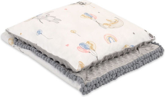 Bobono Decke Wickeltücher für Kinderzimmer Baumwolle Weiß 75x90cm
