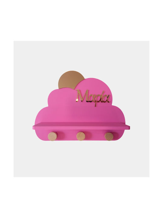 WoodStudio Cloud Kids Wall Hanger Multi Hook Wo...