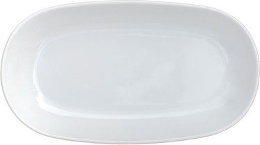 Novatex Servierplatte Oval aus Porzellan Weiß 19x10cm 6Stück