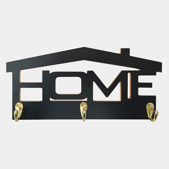 Wandhalterung Home Schwarz 17,5 x 37 cm
