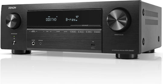 Denon AVR-X580BT Home Cinema Amplifier 4K/8K 5.2 Channels 70W/8Ω 90W/6Ω with HDR and Dolby Atmos Black