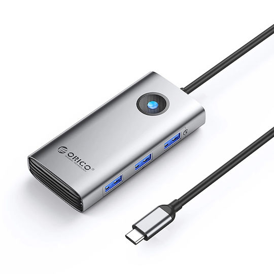 Orico USB-C Dockingstation mit HDMI 4K PowerDelivery Ethernet Silber (PW11-6P)