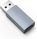 Orico Μετατροπέας USB-A male σε USB-C female Γκρι 1τμχ