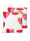 Set 2 Cushions with Embroidery Cotton White Periwinkle 45 x 45 cm Lumarko
