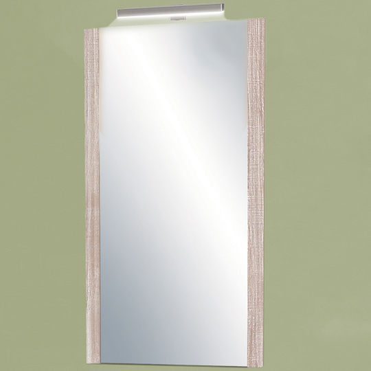 LED-Wandspiegel Probagno 629am 50x90cm Grau