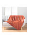 Douceur d'Intérieur Fleesedecke Couch 125x150cm Orange