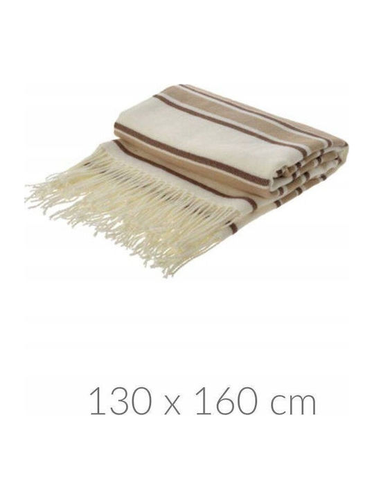 Home&Styling Collection Κουβέρτα Καναπέ με Κρόσσια 130x160εκ. Striped