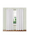 Κουρτίνα Διακοσμητική Κρίκους Faux Silk Off White 140x260cm