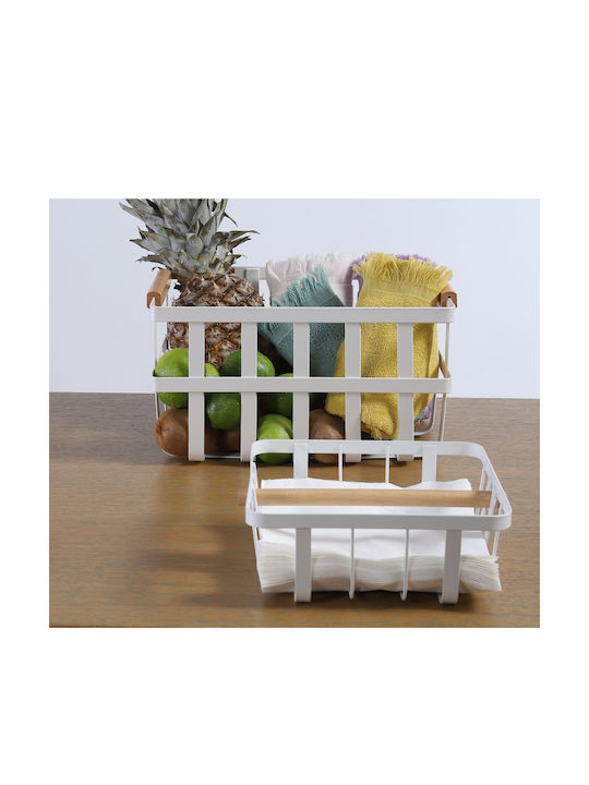 Nef-nef Homeware Sezen White Basket 31x26x16.5