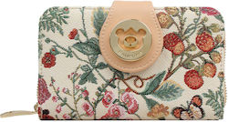 Портфейл със среден размер с копче Henney Bear Floral Summer в бежово Портфейл със среден размер с копче Henney Bear Floral Summer в бежово
