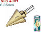 Total Set of 30 Conical Drills HSS Titanium for Metal