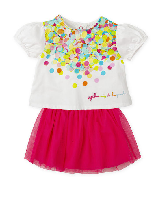 Kinder-Set mit Rock Sommer 2Stück Optical White