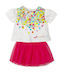 Kinder-Set mit Rock Sommer 2Stück Optical White