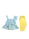 Kids' Set with Leggings Summer 2pcs Mint Green, Yellow