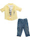 Set pentru copii cu pantaloni Vară 3buc Yellow