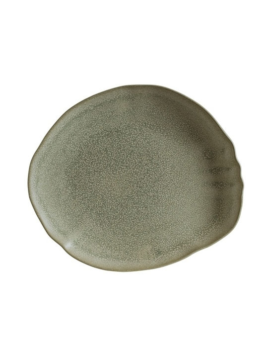 Bonna Plate Shallow made of Porcelain Green with Diameter 24cm 6pcs