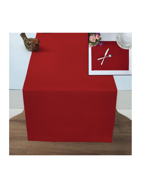 Tropik Home Ράνερ Σετ 7τμχ Red 40x170εκ.