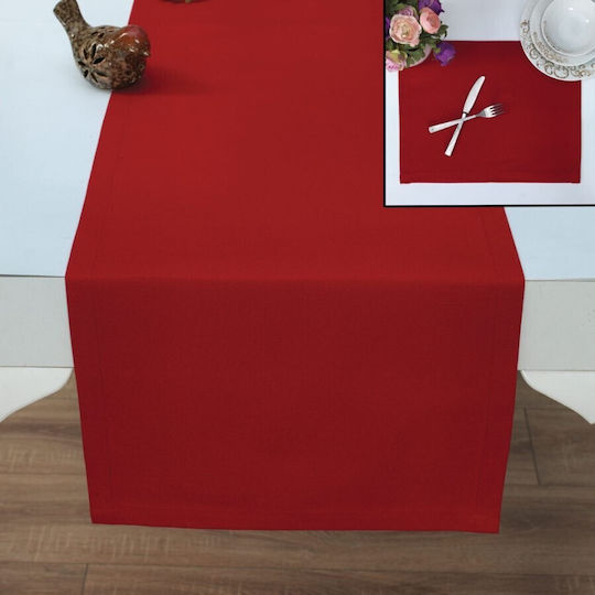 Tropik Home Ράνερ Σετ 7τμχ Red 40x170εκ. Tropik Home Ράνερ Σετ 7τμχ Red 40x170εκ.