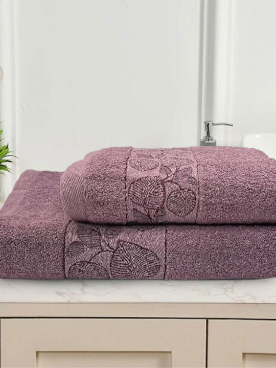 To megalo pazari Facecloth 50x90cm Purple (tmp-4133) Weight 400gr/m²