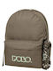 Polo Double Scarf School Backpack Junior High-High School Ash/Turquoise 27 Litre 30 x 24 x 42 cm 2025