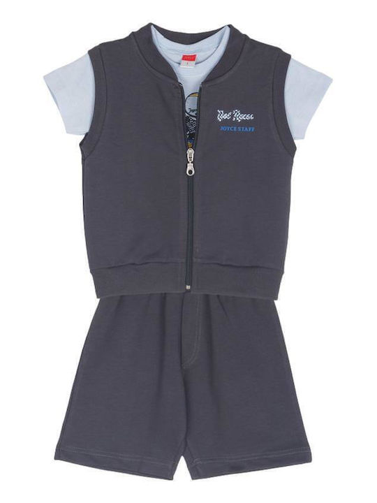 Kinder-Set mit Shorts Sommer 3Stück Anthracite