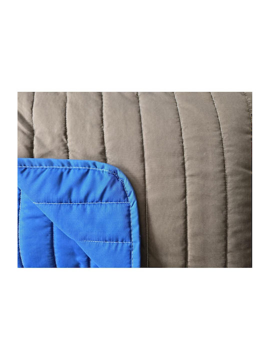 Mardim Coverlet Queen Size Brown-blue 220x240cm